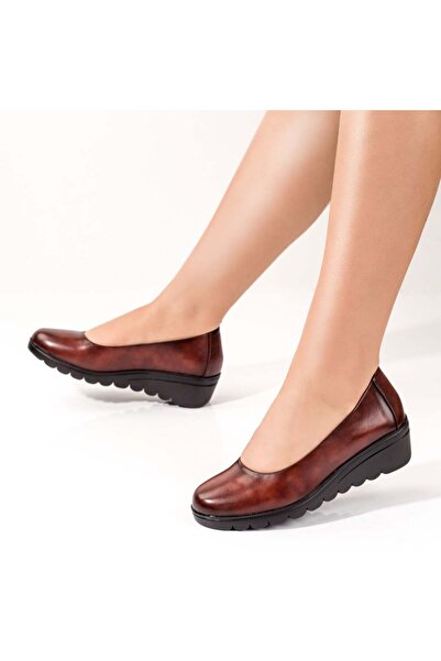 Modlet.ro Дамски ежедневни обувки на платформа в бордо MOD09801