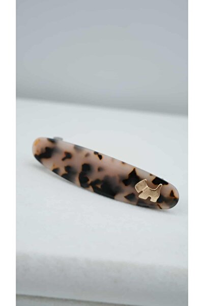 Jerie Leopar Desen Akrilik Gold Köpek Figür Otomatik Toka