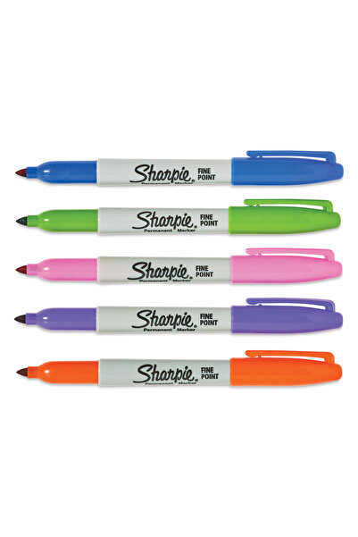 Sharpie Set of 5 Glam Pop Fine Point markers, bullet tip 0.9 F