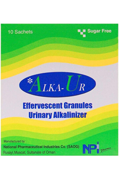 alka أكياس حبيبات فوارة قلوية للبول، 10 أكياس