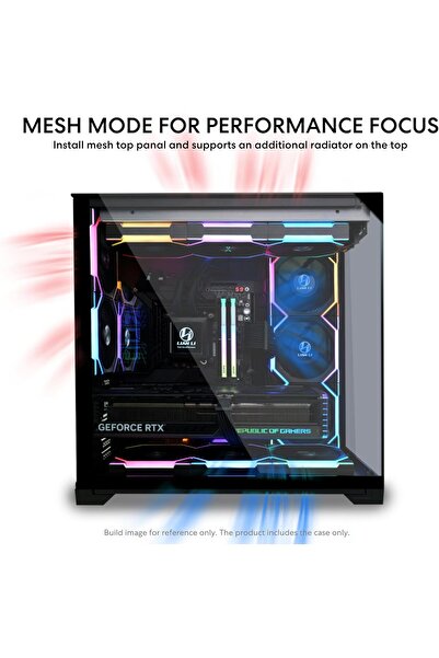 Lian Li O11 Vision Compact Black-Steel-ATX Mid Tower Computer Case-Back Connect Support-O11VPX