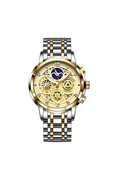 Lige Ceas bărbătesc cu cuarț, din oțel, analogic, cu dată