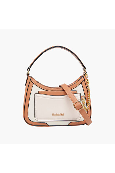 CHARLOTTE Reid Colourblock Shoulder Bag with Zip Closure