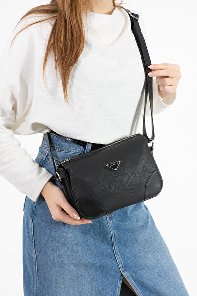 Sanmorris Kadın üç bölmeli ayarlanabilir askılı kaliteli suni deri şık tasarı...