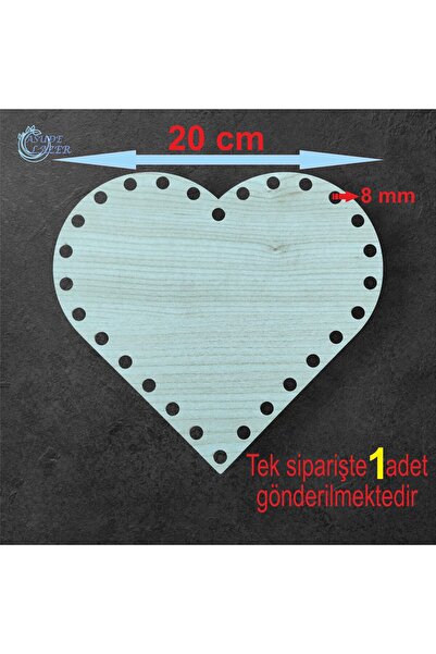 ASUDE HEDİYELİK Cremă pentru inimă din lemn 20 cm 1 bucată Tavă din bambus Pl...