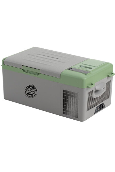 AutoFamily Portable Car Refrigerator, Cooler box with Inbuilt Rechargable Battery 15.8L