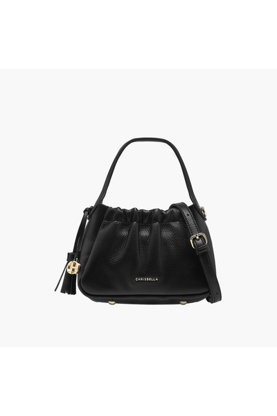 Chrisbella حقيبة كروس صلبة مع حزام قابل للفصل وسحاب للإغلاق