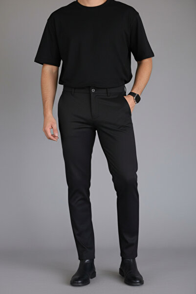 hello7 Ανδρικό παντελόνι γραφείου/καθημερινό με σχέδιο Slim Fit