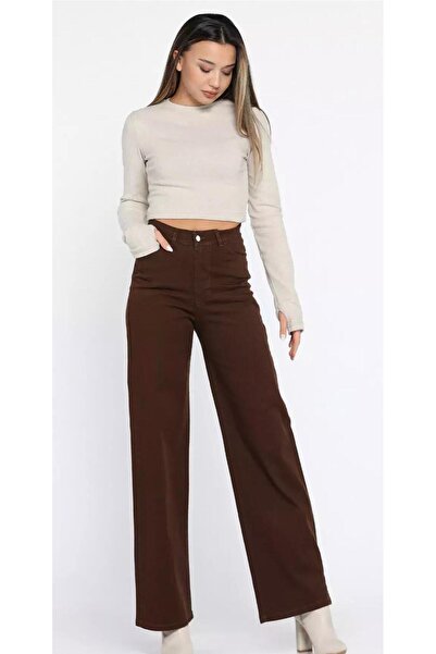 Pubi Quen'S%%New Season%%High Waist%%Stretchy%%Women's Palazzo Jeans Pants
