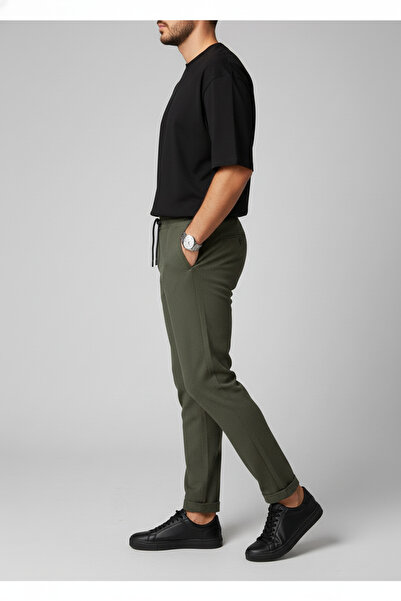 hello7 Duble Paça Bağcıklı Erkek Jogger PantolonRahat Kesim