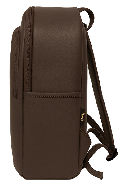 Yuga Faux Leather Four Compartment Backpack Brown