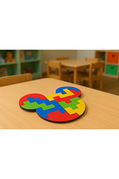 J TOYSS Wooden Educational Puzzle – Colorful Geometric Shapes |   Hand-Eye Co...
