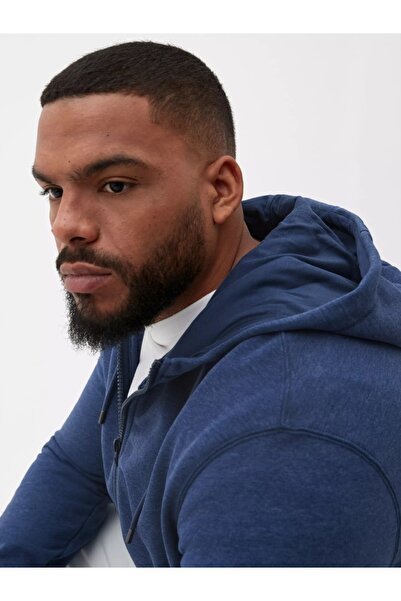 s.Oliver Big Sizes, Men's hoodie big sizes, with zipper, Regular fit, Blue