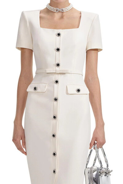 Self Portrait Krem Rengi Elbise