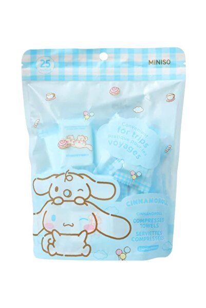SANRIO Lisanslı Cinnamoroll Sıkıştırılmış Havlu (25 adet)