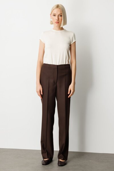 Ekol Cepsiz Boru Paça Pantolon 5051-26k Kahve