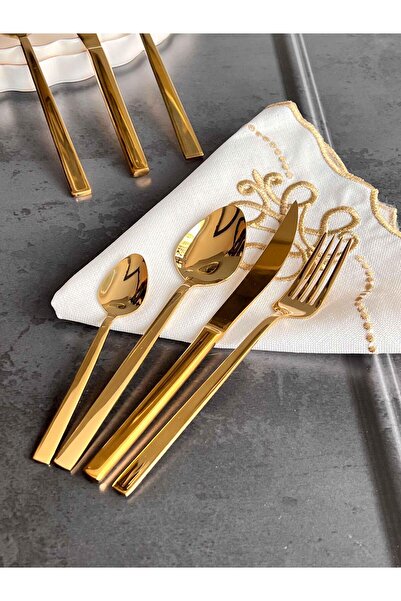 ROSSEV Napoli Gold 42 Piece Cutlery Set for 6 People