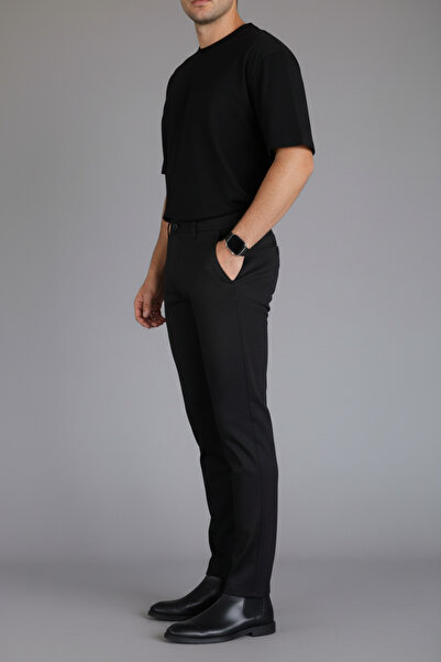 hello7 Ανδρικό παντελόνι γραφείου/καθημερινό με σχέδιο Slim Fit