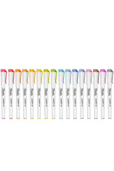 Sharpie Set of 16 S-Note Duo markers, 2 tips, pastel colors