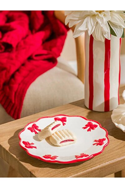 LC Waikiki Fiyonk Baskılı Seramik Pasta Tabağı 17 Cm (W5)