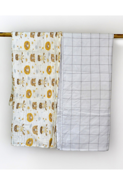 Mimiko غطاء موسلين بطبقتين 100% قطن فائق النعومة، يسمح بالتهوية، غطاء أطفال 9...