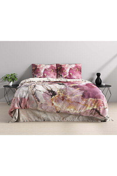 Sleeptime Premium bed linen set - OEKO-TEX® Standard 100, Pink, Cotton, 200 x 220 cm, Origin Netherlands