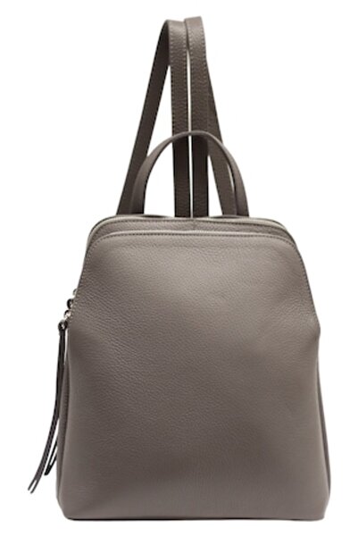Moranti Women's Backpack, Leather, Gray