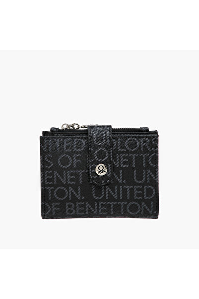 United Colors of Benetton UCB Logo Print Card Holder