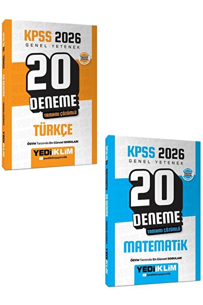 Yediiklim Yayınları Yediiklim 2026 KPSS Genel Yetenek Türkçe Matematik Tamamı...