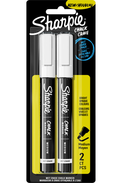 Sharpie Set of 2 Chalk markers, white liquid chalk
