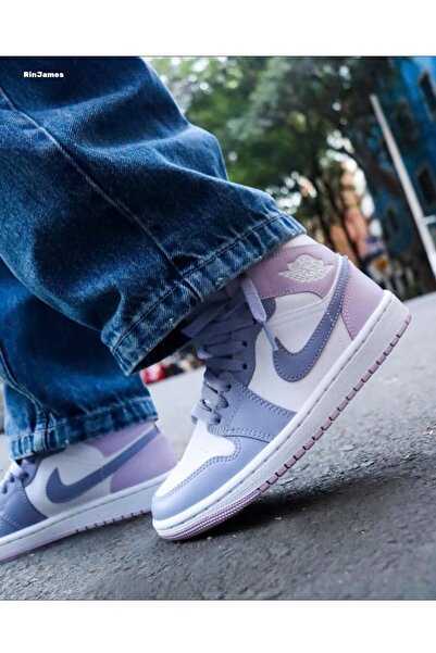 Nike Air Jordan 1 Mid 'Indigo Haze' Kadın Basketbol Ayakkabısı ( SPORTİKS )