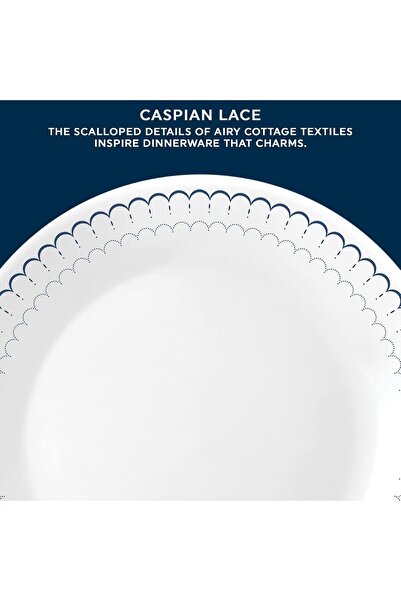 Corelle Dinnerware Set 18-Piece, Navy, White, 1147837