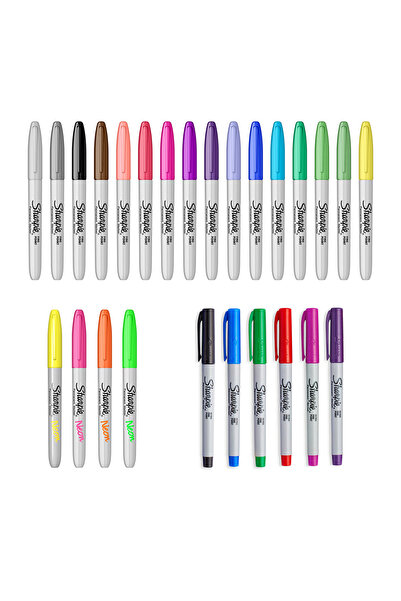 Sharpie Set of 26 Fine Point Wolf Special Edition markers, bullet tip 0.9 F and 0.5 XF