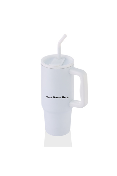 SQUARE ONE GIFTS BERN - Recycled Stainless Steel Tumbler with Reusable Straw