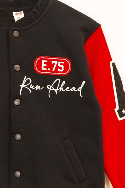 ww waka waka kids store Appliqued Snap Closure Boys' College Cardigan