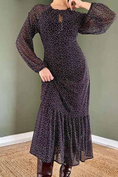 bb butik basic Rochie din șifon Bihter (cu căptușeală) B6671