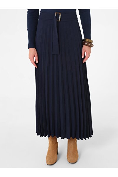 Refka Плісирована кістка Тока Детальна довга спідниця - Синя -