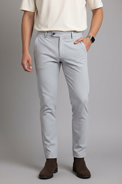 hello7 Yandan Kemer Detaylı Slim Fit Erkek Pantolon