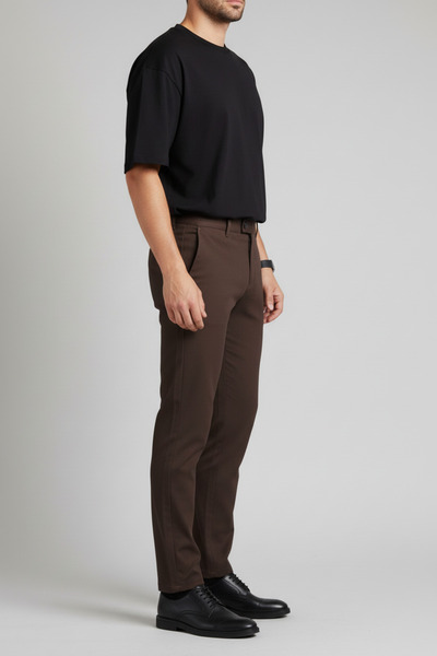 hello7 Yandan Düğme Detaylı Slim Fit Erkek Pantolon