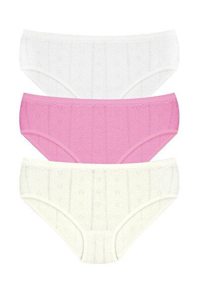 Öts Κοριτσίστικα εσώρουχα 3 τεμαχίων Ribana Jacquard (100% βαμβάκι)