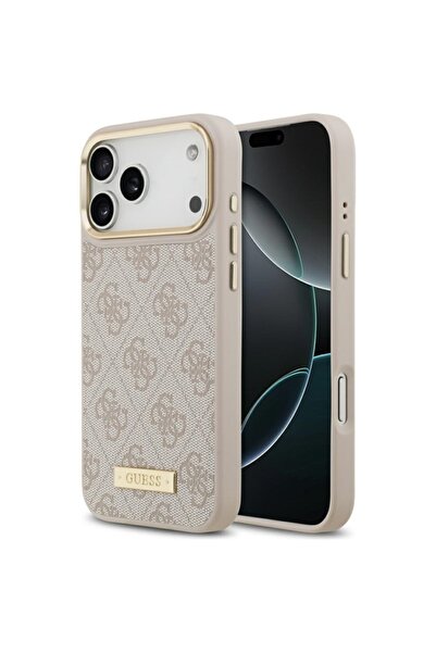 Guess Θήκη για iPhone 17 Pro Max, Σκληρή θήκη με λογότυπο 4G, MagSafe, ροζ