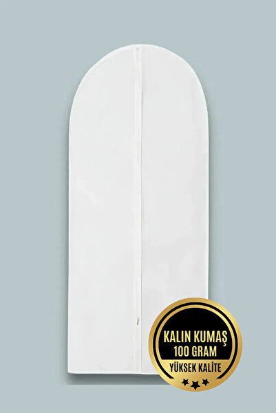 Dr.Smt Abiye, Kıyafet, Elbise Kılıfı, Elbise Koruma Taşıma Kılıfı, Gamboç Beyaz 60*200 cm, Elbise Hurcu