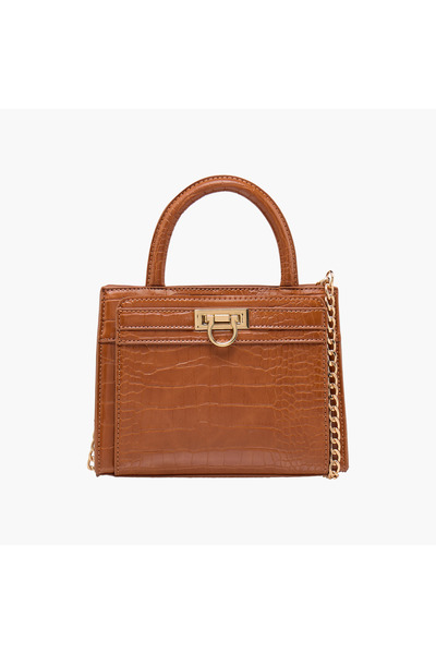 Adore Animal Textured Crossbody Bag with Chain Strap