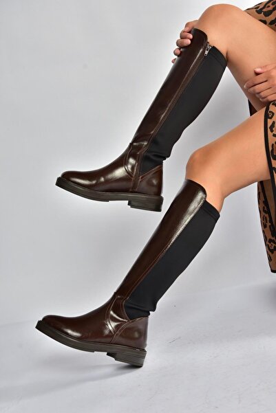 Fox Shoes حذاء نسائي V312212360 بني اللون بتصميم ريفي مع تفاصيل مطاطية على الظهر