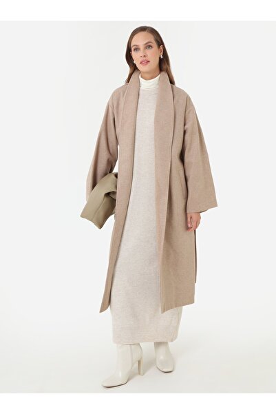 Benin basic Rochie hijab confortabilă din tricot - Crem -