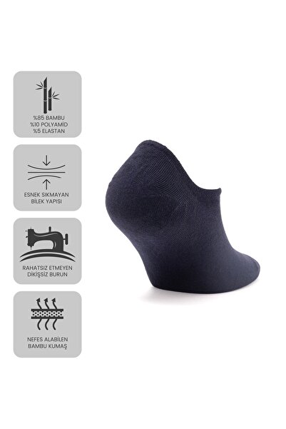 Just inner Men's Bamboo Sneaker Socks 6 Pack