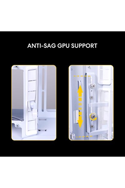 Lian Li O11 Vision Compact Black-Steel-ATX Mid Tower Computer Case-Back Connect Support-O11VPX