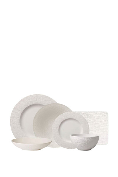 Villeroy & Boch Manufacture Rock Blanc 12 Kişilik 51 Parça Porselen Yemek Takımı