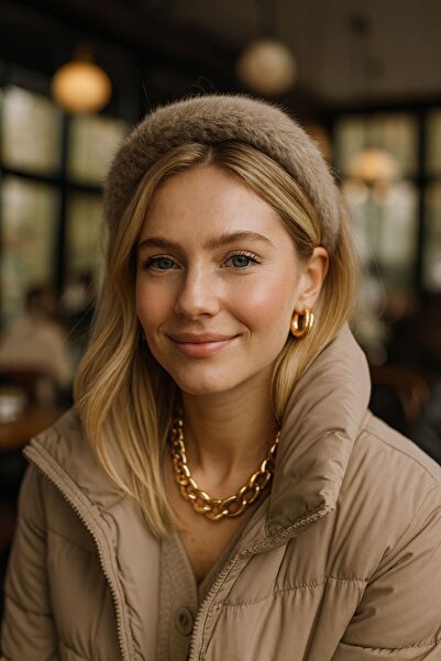 FELLMENS Γυναικεία κορώνα από βελούδινη μαλακή υφή βιζόν