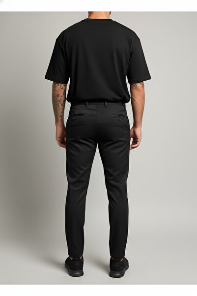 hello7 Ανδρικό παντελόνι με λεπτή εφαρμογή W Pattern Slim Fit Κομψό και μοντέρνο